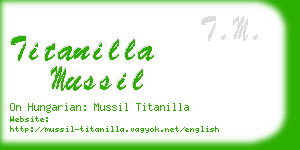 titanilla mussil business card